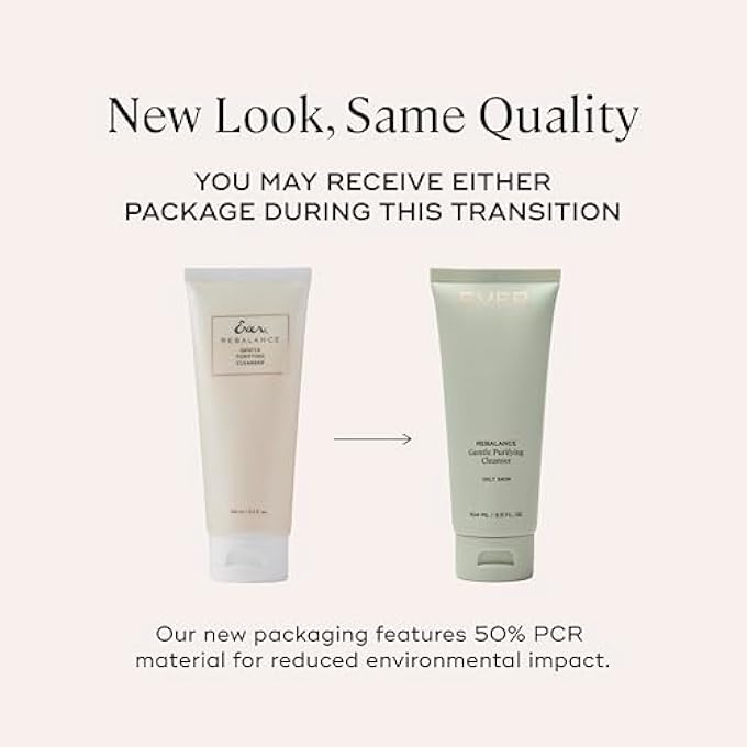 EVER REBALANCE GENTLE PURIFYING CLEANSER - FACE WASH FOR OILY SKIN DEEPLY CLEANSES PORES, MINIMIZES BLEMISHES AND CLARIFIES SKIN 3.5 FLUID OUNCE - Image 2